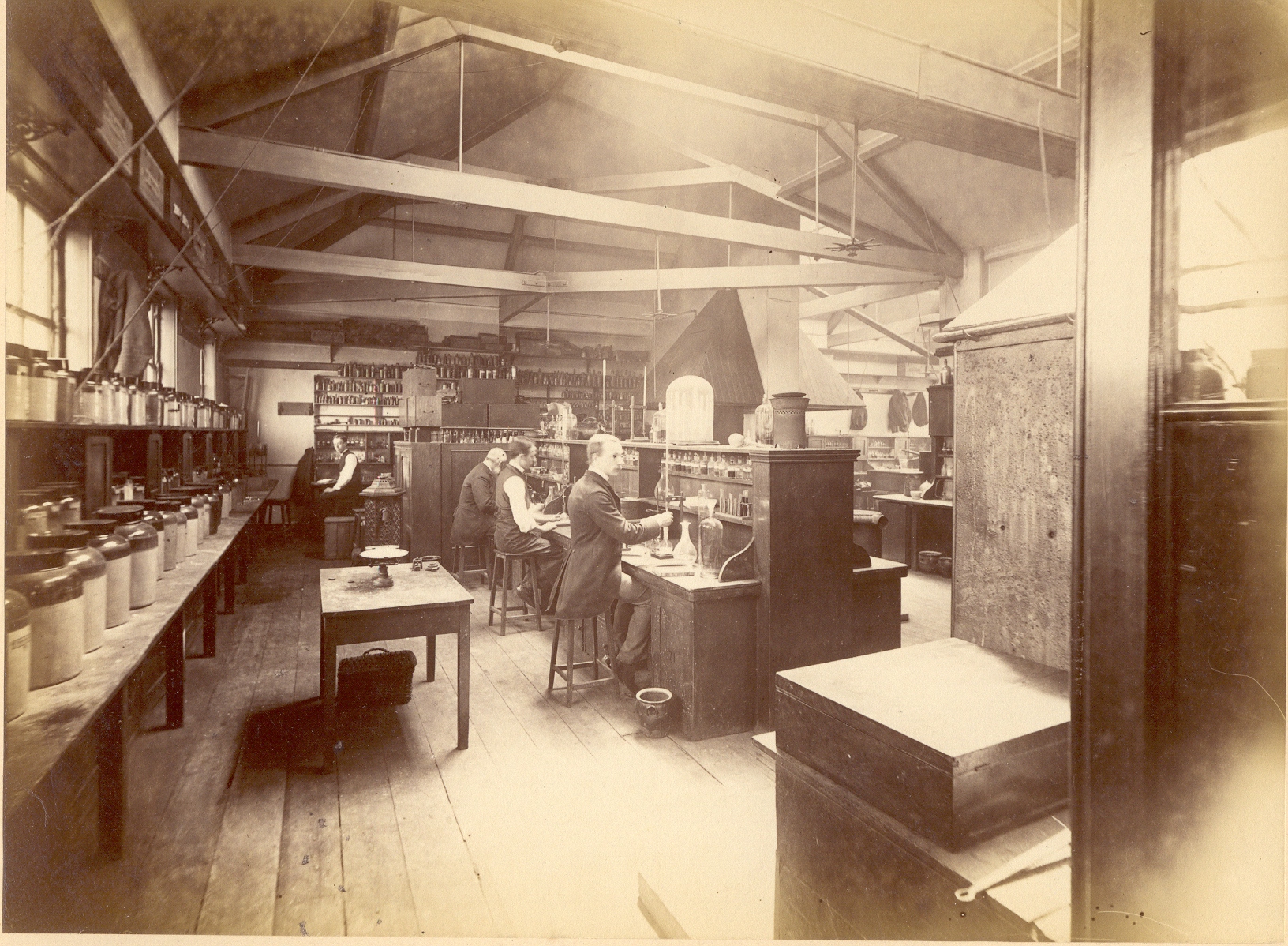 Chemical Laboratory at the School of Pharmacy in 1883 Rose Minshull fought to have access to this laboratory as part of her rejected application to be a registered student ten years earlier